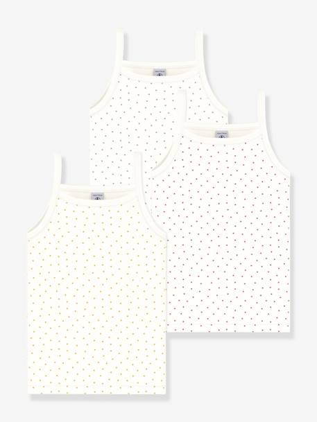 Lote de 3 pares de meias em tricot, para bebé, da Petit Bateau branco estampado 