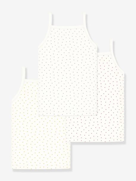 Lote de 3 pares de meias em tricot, para bebé, da Petit Bateau branco estampado 