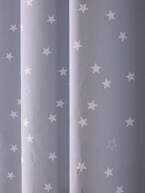 Cortinado opaco, com ilhós, às estrelas Azul 