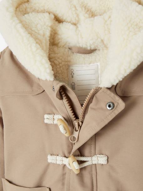 Parka com capuz, estilo canadiana, para bebé cappuccino 