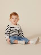 Camisola em tricot, da PETIT BATEAU riscas azuis 