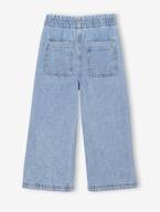 Jeans largos estilo carpinteiro, para menina azul claro+azul medio 