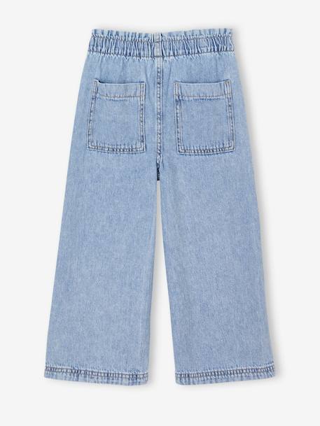 Jeans largos estilo carpinteiro, para menina azul claro+azul medio 