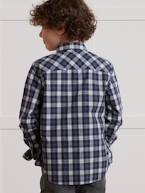 Camisa aos quadrados, para menino, da CYRILLUS bordeaux 