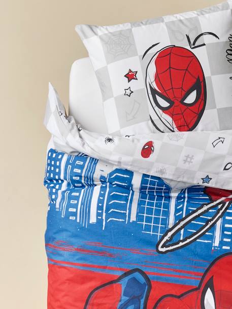 Conjunto de cama estampado, 100% algodão, Homem-Aranha vermelho estampado 