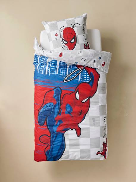 Conjunto de cama estampado, 100% algodão, Homem-Aranha vermelho estampado 