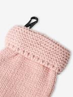 Conjunto gorro + gola snood + luvas de polegar, para bebé menina rosado+rosa-pálido 