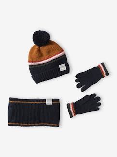 Menino 2-14 anos-Acessórios-Conjunto gorro, gola snood e luvas, 2/3 anos