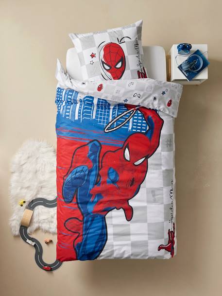 Conjunto de cama estampado, 100% algodão, Homem-Aranha vermelho estampado 