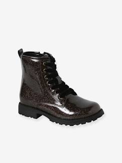 Calçado-Calçado menina (23-38)-Botins-Botas envernizadas, com atacadores e fecho, para menina