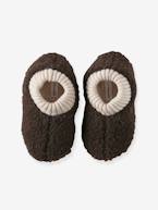 Pantufas em sherpa, para criança castanho 