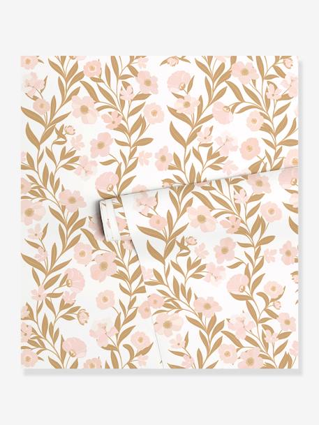 Papel de parede Grinalda de Flores, da LILIPINSO rosa 