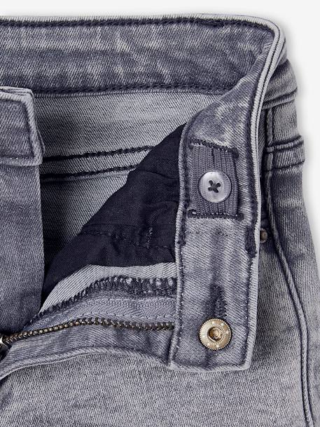 Jeans slim morfológicos, medida das ancas média, para menina azul medio+azul-escuro+ganga cinzenta 