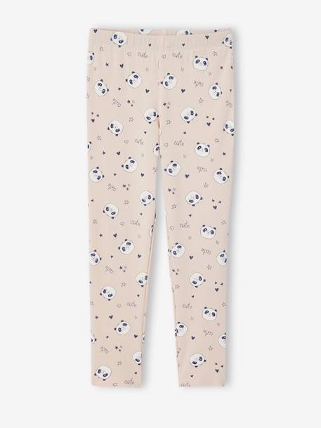 Lote de 2 camisas de dormir Panda + leggings para menina rosa-pálido 