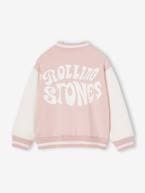 Blusão bomber Rolling Stones, para menina rosa-pálido 