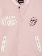 Blusão bomber Rolling Stones, para menina rosa-pálido 