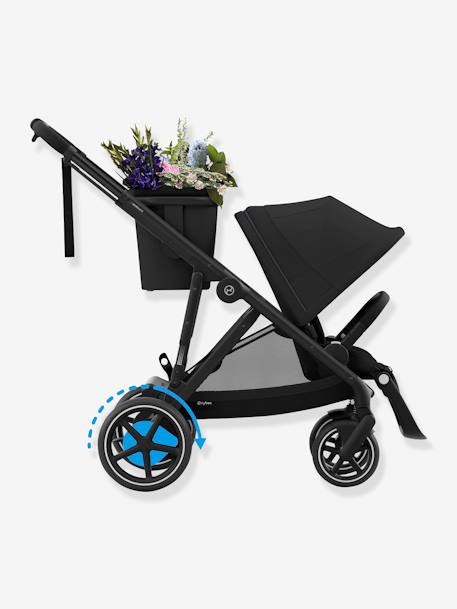 Carrinho de bebé evolutivo, e-Gazelle S CYBEX moon black preto 