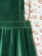 Conjunto vestido em bombazina e camisola, para menina rosa+verde 