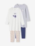 Lote de 2 camisas de dormir Panda + leggings para menina rosa-pálido 