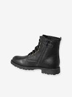 Botas envernizadas, com atacadores e fecho, para menina bronze+lote preto+preto 