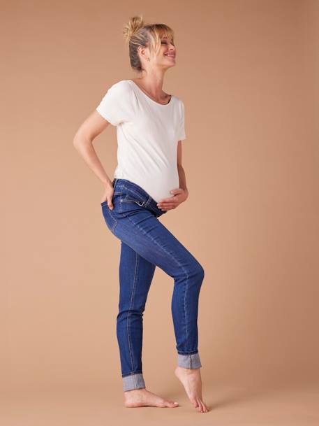 Jeans skinny, para grávida, da ENVIE DE FRAISE azul-escuro+ganga black 