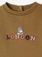 Sweat-shirt London, para bebé menino azeitona 