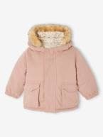 Parka/blusão reversível, para bebé rosa-velho 