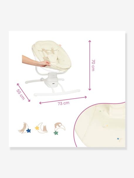 Espreguiçadeira motorizada para bebé, BADABULLE bege 