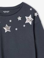 Camisola de Natal com estrelas brilhantes, para menina antracite 