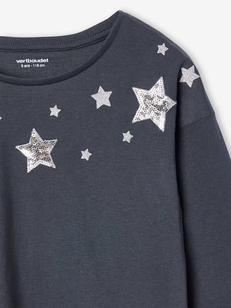 Camisola de Natal com estrelas brilhantes, para menina antracite 