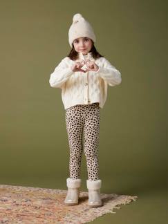 Menina 2-14 anos-Leggings -Leggings com forro em malha polar, para menina