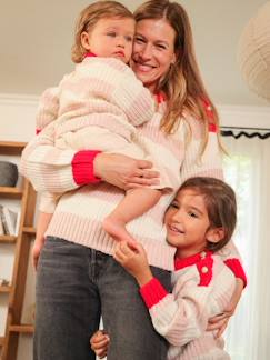 Roupa grávida-Camisolas, casacos malha-Camisola às riscas, para mulher, Coleção Cápsula Família