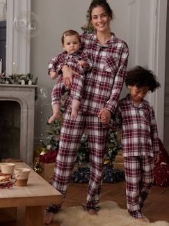 Roupa grávida-Pijamas, homewear-Pijama de Natal aos quadrados, para mulher da Coleção Cápsula Família