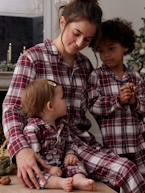 Pijama de Natal aos quadrados, para mulher da Coleção Cápsula Família quadrados vermelho 