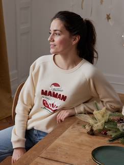 Toda a Seleção-Roupa grávida-Camisolas, casacos malha-Sweat para mulher, "Meilleure maman de Noël", Coleção Cápsula Família