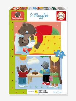 Brinquedos-Jogos educativos- Puzzles-Puzzles Pequeno Urso Castanho 2x20, da EDUCA