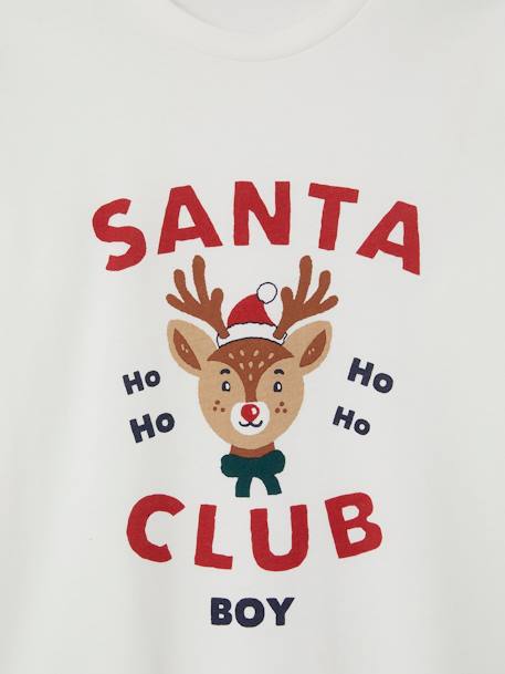 Pijama de Natal para menino, 'Santa Club', coleção Cápsula Família cru 