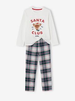 Menina 2-14 anos-Pijamas-Pijama de Natal para menina, "Santa Club", coleção Cápsula Família