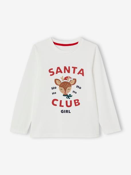 Pijama de Natal para menina, 'Santa Club', coleção Cápsula Família cru 