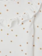 Conjunto de cerimónia, camisola com estrelas + saia brilhante, para bebé menina dourado 