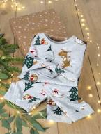 Conjunto de Natal, pijama + meias de menino cinza mesclado 