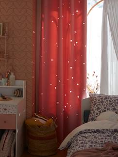 Têxtil-lar e Decoração-Decoração-Cortinado com ilhós, opaco e com motivos perfurados