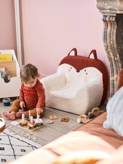 Quarto e Arrumação-Quarto-Cadeiras, pufes, cadeirões-Cadeirão em espuma e imitação pelo, Raposa