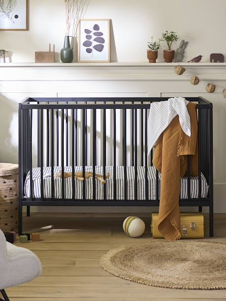 Cama de bebé, Cocoon branco+madeira+preto 