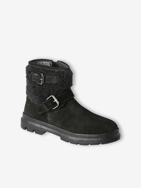 Botas com tiras, para menina preto 