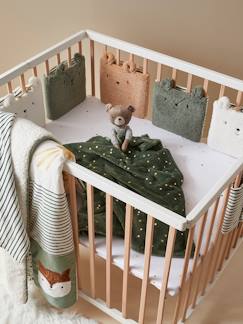 Têxtil-lar e Decoração-Roupa de cama bebé-Contorno de berço antichoques, Green Forest