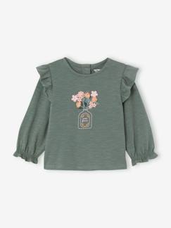 Bebé 0-36 meses-T-shirts-Camisola com folhos, para bebé