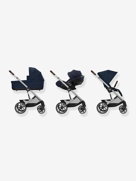 Carrinho de bebé todo o terreno, Balios S Lux 2024 - Chassis preto e assento Moon Black - CYBEX azul+azul-noite 