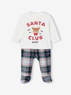 Pijama de Natal para bebé, 'Santa Club', coleção Cápsula Família cru 