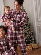 Pijama de Natal aos quadrados, para mulher da Coleção Cápsula Família quadrados vermelho 